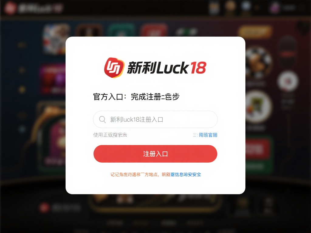 进入新利luck18的官方入口是完成注册的第一步。