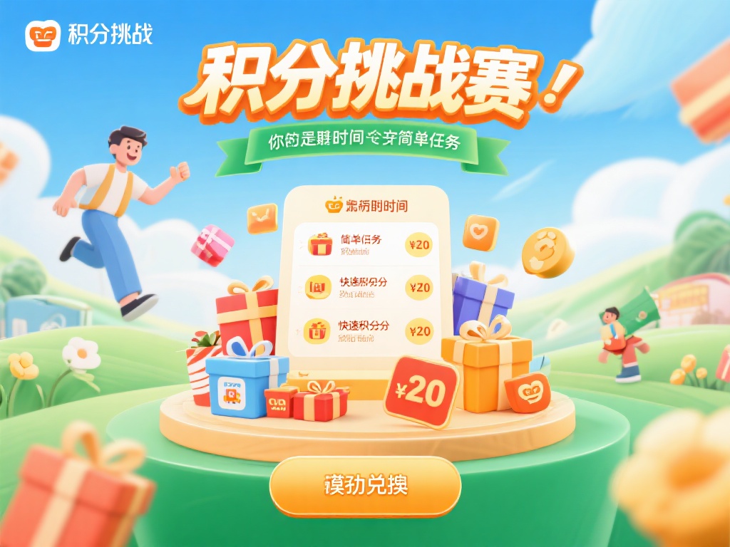 比如，在“积分挑战赛”这一活动中，你只需在特定时间